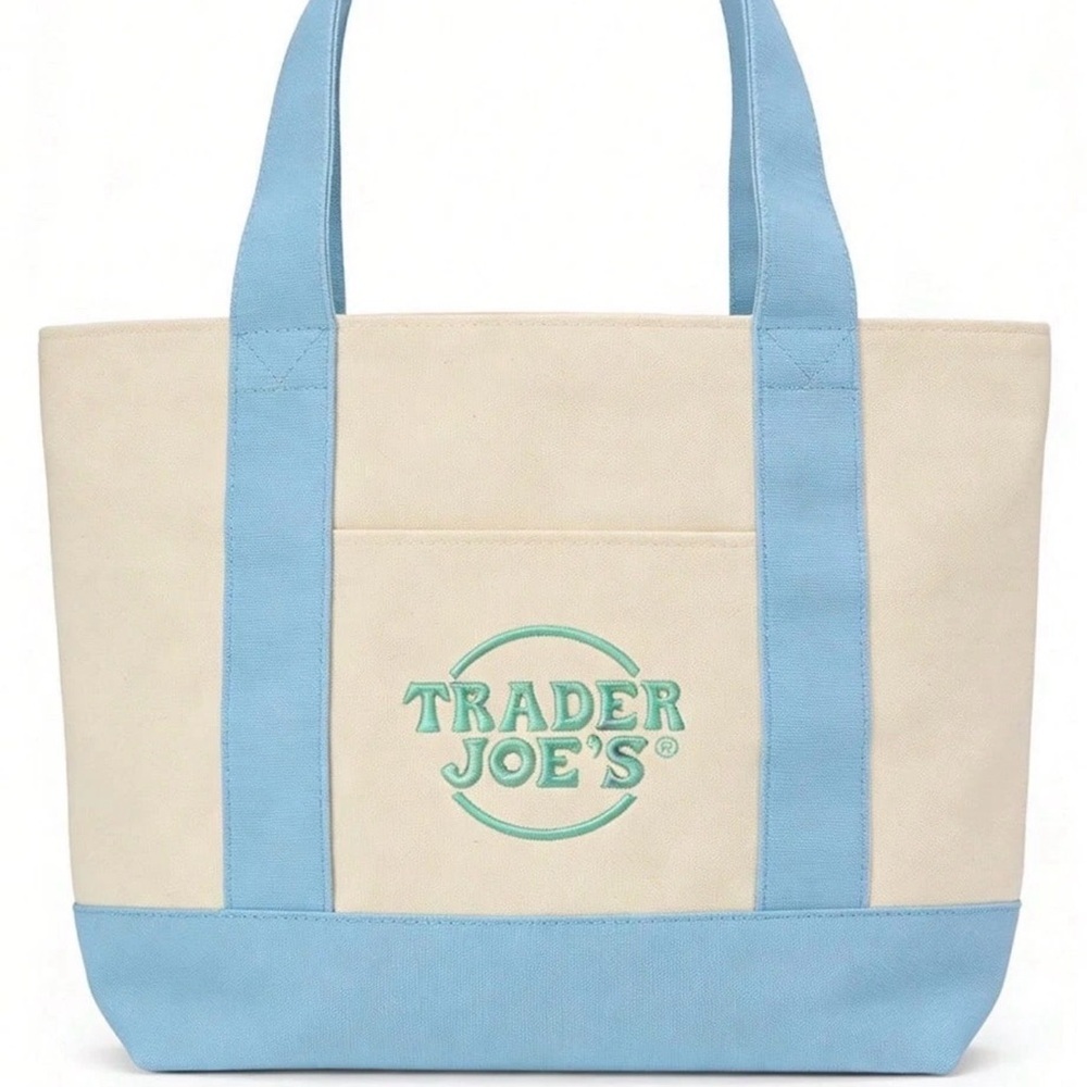 New Trader Joe’s Viral Mini Tote Bag Turquoise Blue
